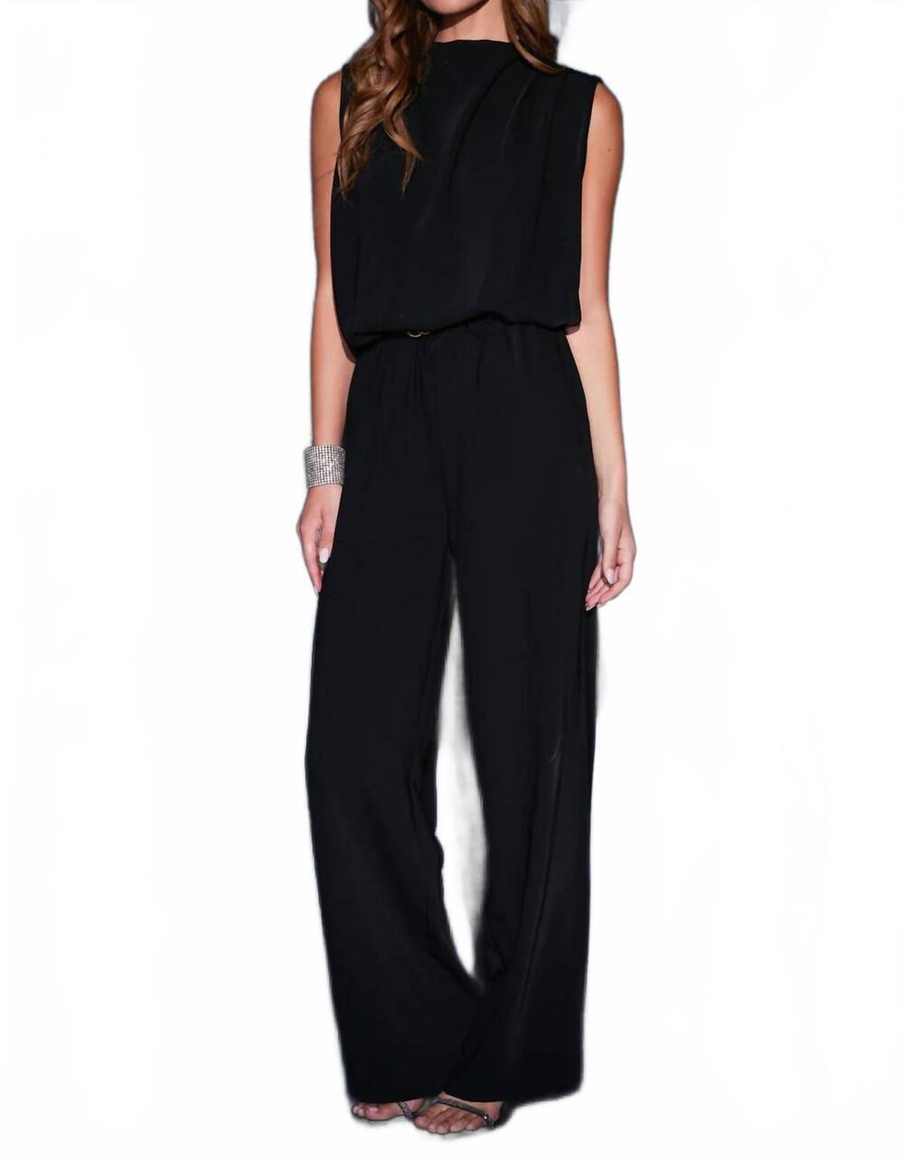 NEW BISHOP + YOUNG women's becket jumpsuit in black